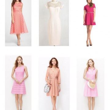 Pink dresses L to R: Betsey Johnson- Nordstrom, Modcloth, LeTote Lexi, & bottom row Ann Taylor